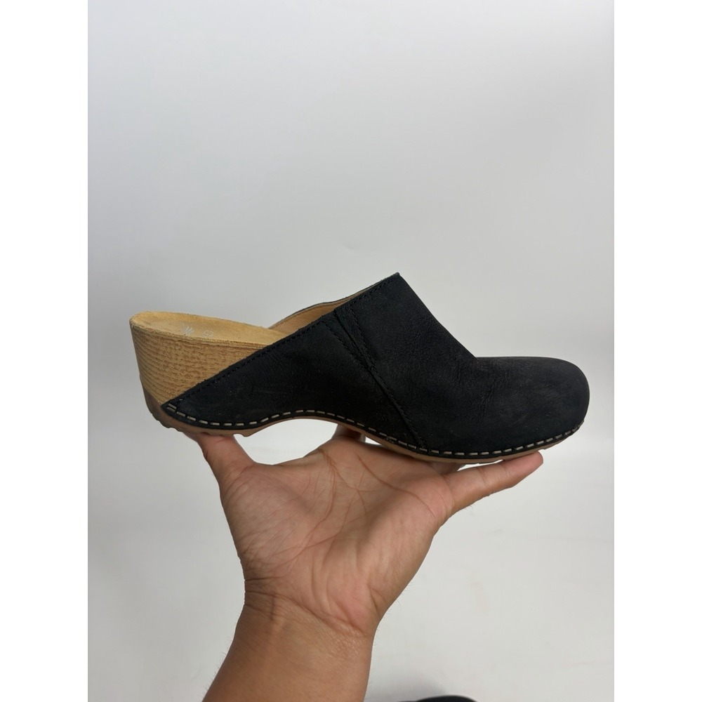 Dansko Talulah Mule Women's 36 / 6 Black Leather Slip-On Wedge Comfort Classic - Picture 9 of 11